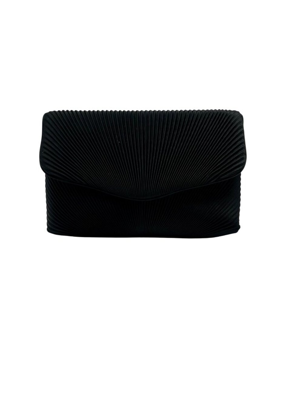 Hasting & Smith Black Y2K Pleated Accordian-Style Purse